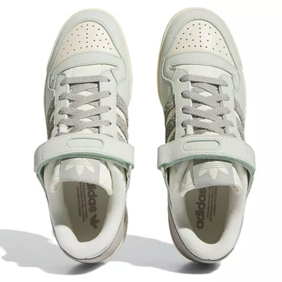 New Adidas Men sz 18 Forum 84 Low Linen Green Grey Off White FZ6298 Sneaker - Picture 6 of 12